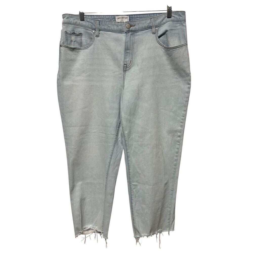 Lane Bryant Size 16‎ Signature Fit Jeans Flex Magic Waistband Mid Rise Raw Hem